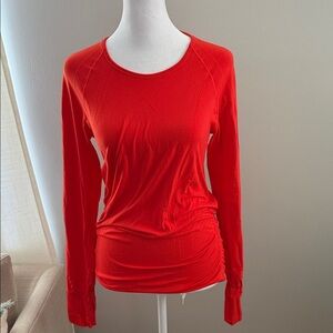 Athleta Vibrant Scarlet Long Sleeve Tee
